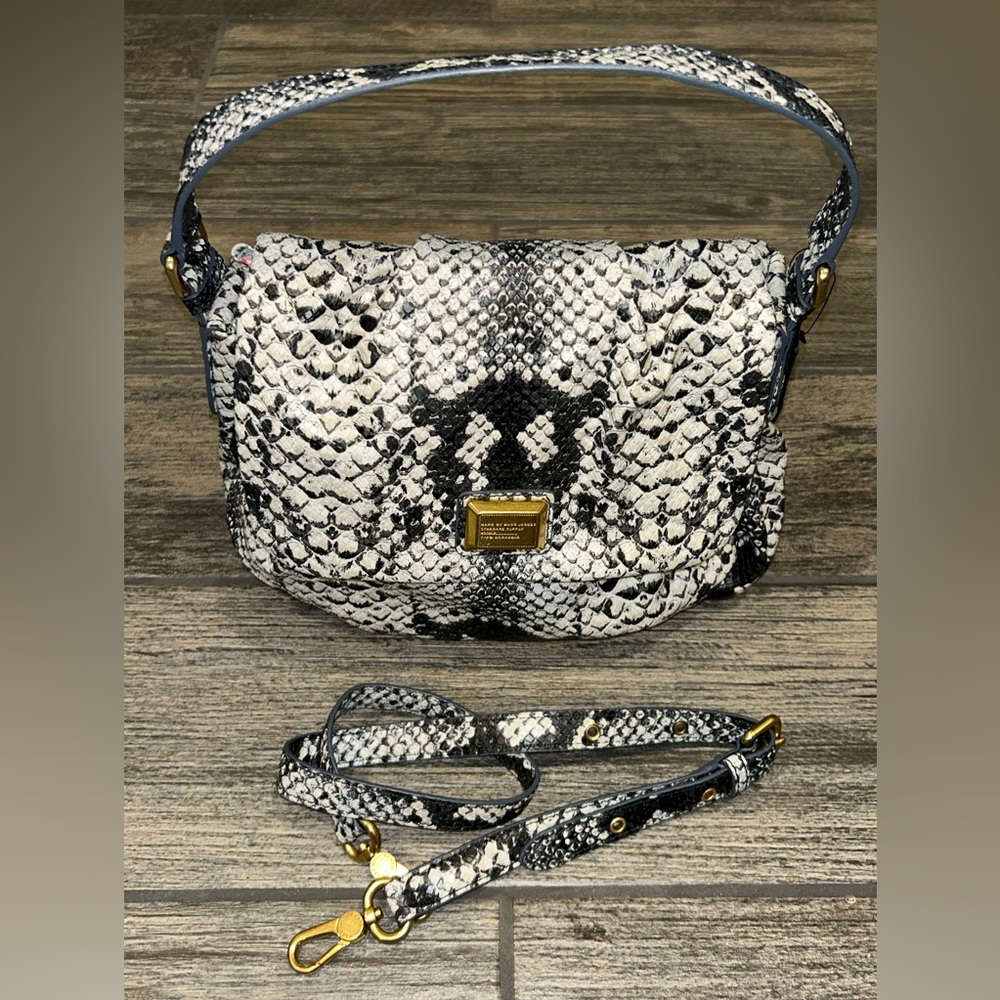 Marc by Marc Jacobs Faux Snakeskin “Classic Q” Purse